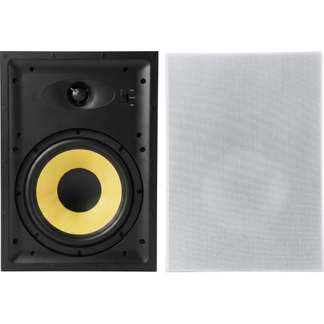 Enceinte Encastrable Murale 203,2 mm Enceintes Encastrables 1 Paire à 2 Voies pour Intérieur Humide, Cuisine, avec Grille Peignable, Son Hi-Fi, Puissance de Crête Simple 200 W, Rectangulaire (1/5)