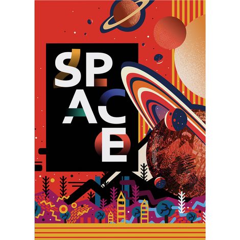 Art for the Home Leinwandbild Space Red - 70x50cm (1/3)
