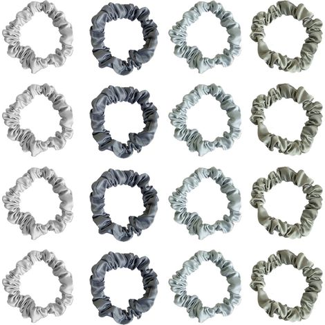Élastique À Cheveux En Satin - Lot De 16 Chouchous Pour Nuit - Accessoire Cheveux Femme - Taille Unique (1/5)