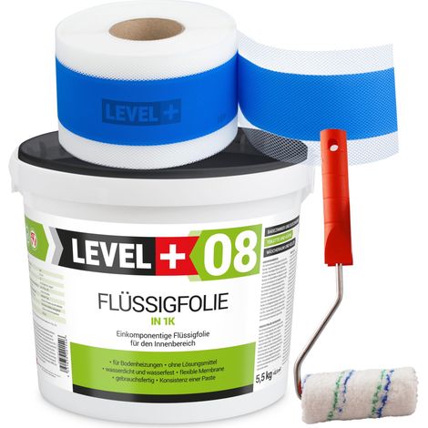 LEVEL+ Dichtset für Duschabdichtung Bad Dichtband Flüssigfolie 4kg SET294 (1/4)