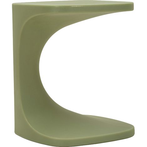 Tavolino da Salotto Bagan, Adatto per Indoor/outdoor, Forma Rettangolare, Colore Ripiano Verde, 44x54x44h cm Verde