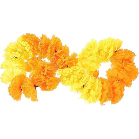 Guirlande de soucis orange pour la décoration de Diwali (1/5)