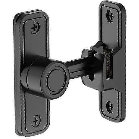 Verrou robuste à 90 degrés pour porte de grange coulissante ou portail – Dispositif antivol noir (1/5)