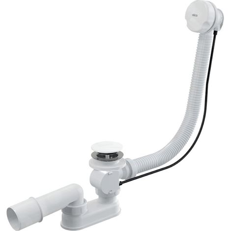 Alca - Kit vidange et trop-plein pour baignoire, longueur 1000 mm, blanc A51BM-100 (1/4)