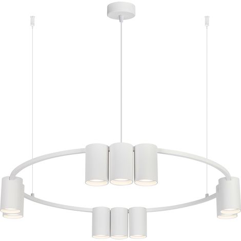 Lampada a sospensione Genesis 10 GU10 bianca in alluminio Milagro ML0374 (1/5)