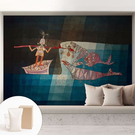 Fototapete Tapete Vliestapete mit Kleber Büro Wandgestaltung - Wanddekoration Wohnzimmer Fischer und Jäger 208x146 cm (1/5)