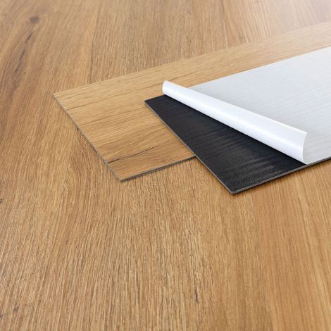 ML-Design Suelo Vinilo Autoadhesivo de PVC, Baldosas Adhesivas Aspecto de Madera Roble Rústico Natural, Vinilico Adhesivo Impermeable, Antideslizante 91,5 cm x 15,3 cm x 2 mm, 2,23 m²/16 lamas (1/5)