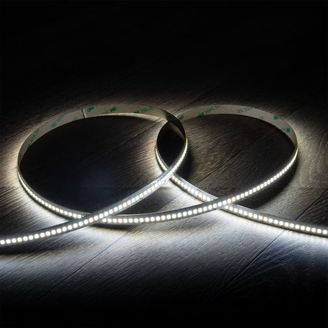 LED Streifen 24V SMD 238 LED/m Rolle 10m lange Strecken 14W/m 1800lm/m Breite 10mm Schnitt 3cm IP20 6500K Kaltweiß (1/4)