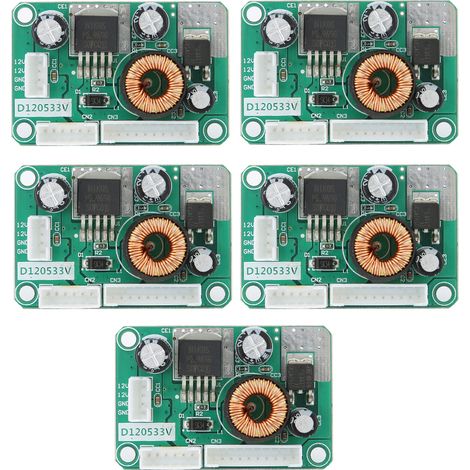 5 Pièces Module Réducteur DC 12V vers 5V/3.3V 3A Haute Efficacité pour Carte Alimentation LCD Arduino (1/5)