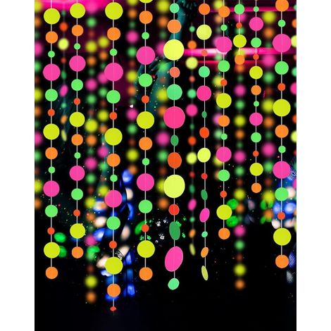 19 Feet Paper Garland, 6 m Round Multicoloured Circles Paper Garland, Decoration for Party Decoration, Hanging Garlands for Carnival, Wedding, Birthday (1/5)