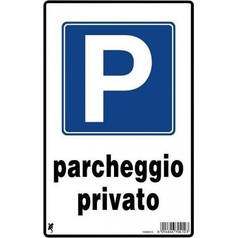 Panneau en plastique "stationnement privé" 30 x 20 cm