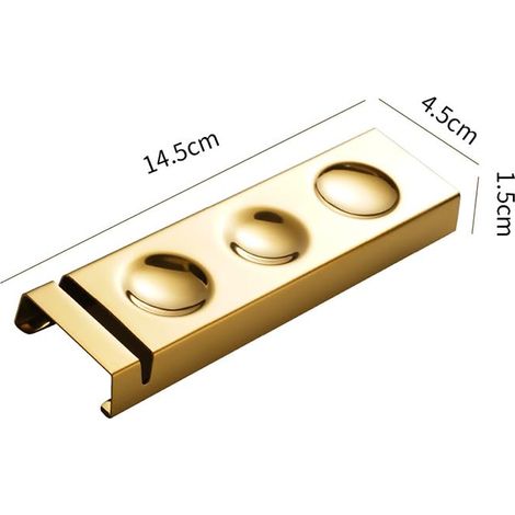 Porte-couverts en acier inoxydable (cuillère, cuillère à café, fourchette à salade) - Ensemble de table 6 pièces (doré, 14,5 x 4,5 x 1,5 cm) (1/4)