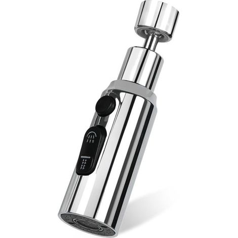 Aérateur de robinet - AIMOONSA - 3 modes - Rotatif 360° - Douchette - Laiton/ABS (1/5)