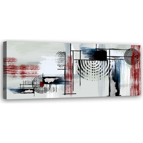 Tableau sur toile Abstraction sur fond gris 90x30 (1/5)