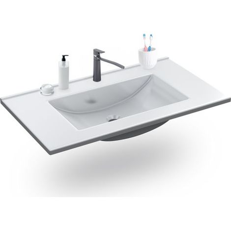 Lavabo de resina Nilo Blanco 80x45 (1/5)