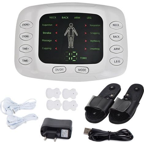 Électrostimulateur TENS pour massage musculaire et nerveux EMS blanc-AquaForge (1/5)