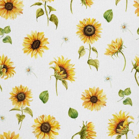 Outdoor dekostoffe oxford - Motiv bemalte Sonnenblumen (1/5)