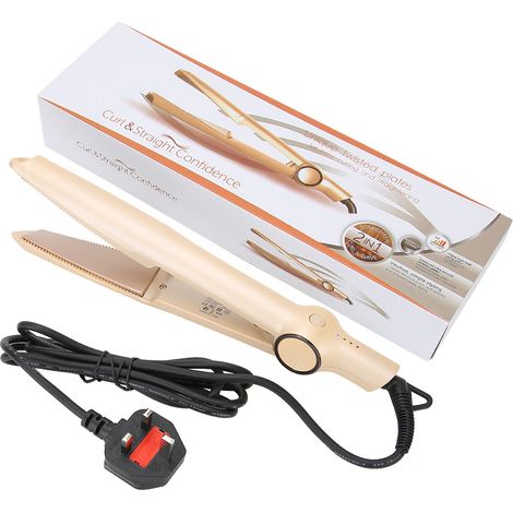 Lisseur Cheveux Fer à Lisser Salon Coiffure Ondeuse Crêpeuse Outil Coiffure 110-240V Prise Royaume-Uni (1/5)