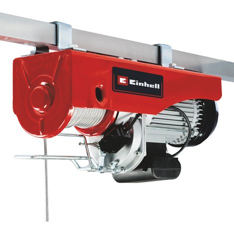Einhell Seilhebezug TC-EH 1000 (1.600 W, bis zu 500 kg auf 18 m, bis 999 kg auf 9 m, Not-Aus, autom. Bremse, autom. Endabschaltung, inkl. Umlenkrolle + Sicherheitsbügel, 18 m Drahtseil Ø 6 mm) (1/5)