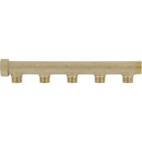 Collecteur mâle-femelle 3/4'' (20/27), 5 départs mâle 1/2'' (15/21), pour sanitaire