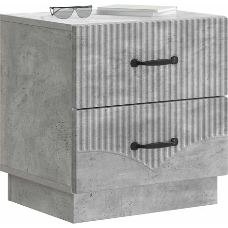Maison Exclusive - Armadio da Notte Grigio Cemento 43 x 34,5 x 44,5 cm