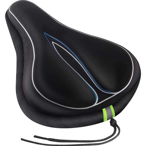housse De Selle De Vlo En Mousse Mmoire De Forme, Extra Douce En Gel Pour Homme Et Femme, Confortable Avec Housse Rsistante L'eau Et La Poussir (1/5)