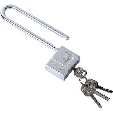 Cadenas à anse longue, cadenas de vélo, verrou antivol pour porte, armoire, tiroir, portail avec clés, cadenas à anse longue pour armoire de salle de sport, verrou pour armoire, verrou pour porte vitr (1/5)