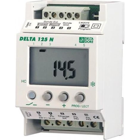 Delta Dore – Régulateur modulaire pour plancher ou radiateurs à accumulation – Compatible avec contacteurs de puissance – Delta 125N (1/2)