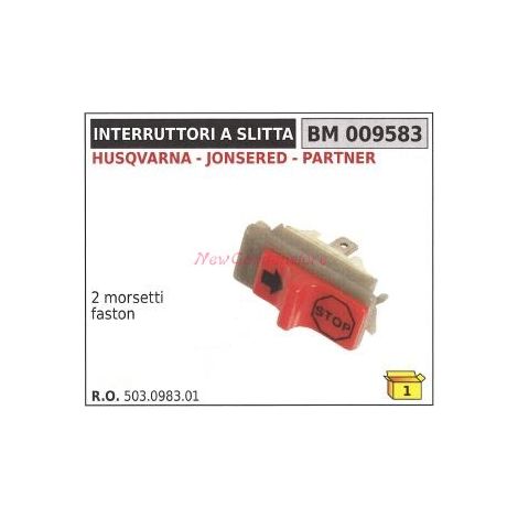 Interruttore a slitta HUSQVARNA 2 morsetti faston 009583