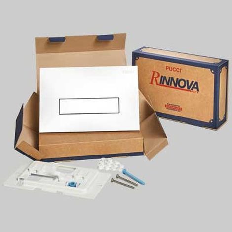 KIT SARA MONO TASTO TELAIO + PLACCA CM.28 - Sp.4,7 Cromata