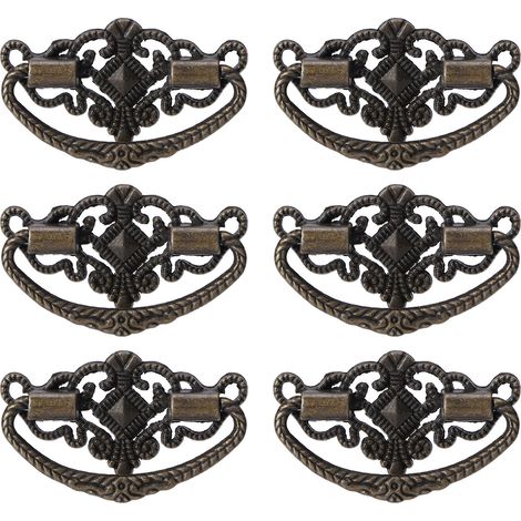Lot de 15 poignées de tiroir de cuisine style antique, en alliage de zinc, pour petits meubles. (1/5)