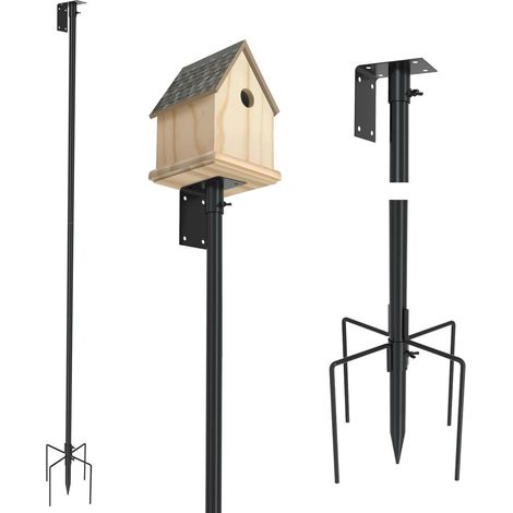 Urban Deco 203cm Vogelhaus-Stangenhalterungsset Kolibri Schwarz (1/5)