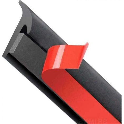 Joint d'étanchéité en caoutchouc pour pare-brise automobile, 1 pièce, 5 m / 16,5 pi, moulure de bord de pare-brise noire, bande d'étanchéité insonorisée, protection de bord en caoutchouc de type T (8 (1/5)