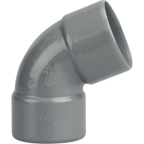 Raccord coude double femelle Wavin 3026059 angle 67°30