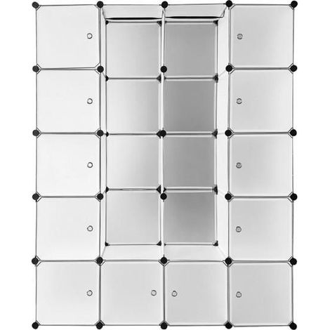 Etagère Rayonnage 20 casiers - Blanc