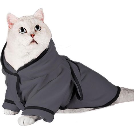 Dog After Bathing Hooded Absorbent Coat for Cats Quick Drying (1/5)