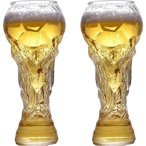 Bière verre tasse Soccer Themed Premium Style Trophy Style pour Man maison Bar Drinking Football Fan (1/5)