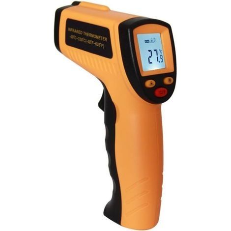Thermomètre numérique infrarouge sans contact avec écran LCD - Plage de test de -50 330 ℃ (-58 330 °F) pour la maison, la pâtisserie, le barbecue et l'industrie automobile (1/5)
