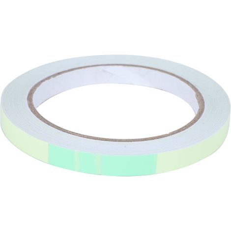 Ruban adhésif lumineux vert 10 mm x 10 m, respectueux de l'environnement et ignifugé (1/5)