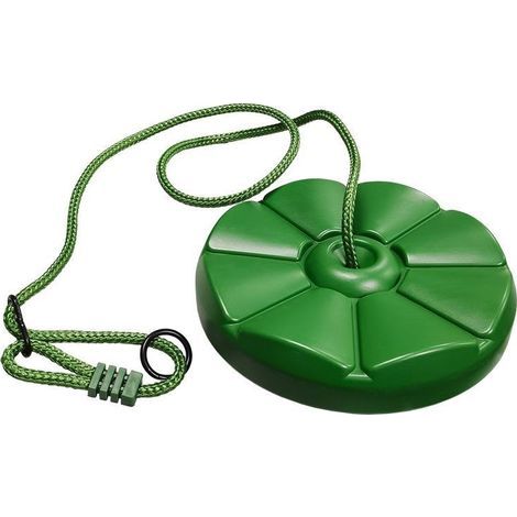 Garden Games Balançoire Disque en Plastique Vert avec Corde Soyeuse Et Résistante Aux Intempéries (1/5)