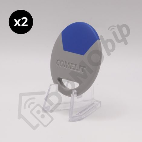 COMELIT IMMOTEC CLE/B – Lot de 2 Badges de Proximité VIGIK Bleus pour Contrôle d'Accès – Programmation par le Syndic (1/5)