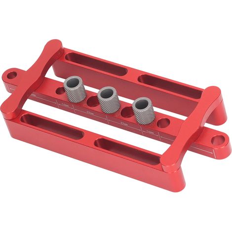 Set aus 8-mm- und 10-mm-selbstzentrierenden Bohrschablonen, Aluminium-Bohrführung, präzise Positionierung für Holzbearbeitung, Lochpositionierwerkzeug (1/5)