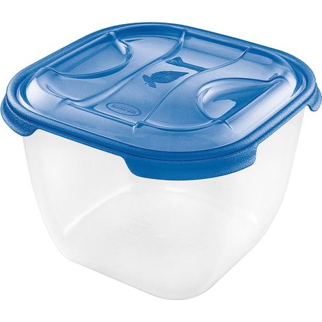 CONTENITORE QUADRO IN PLASTICA 'FRIGO BOX' lt3 cm 19,5x19,5xh.14 acqua trasp. - TONTARELLI