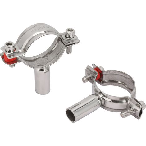 Collier De Serrage En Acier Inoxydable - Support Soudable Pour Tuyaux 38-40mm - Fixation Robuste Pour Plomberie Et Structure - Lot De 2 Pièces (1/5)