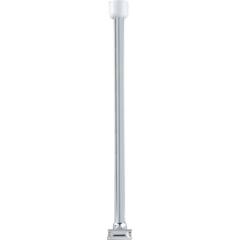 Support de plafond pour barre de douche 57 cm – Aluminium chromé – Fixation solide pour barres Ø 20-25 mm – Installation facile