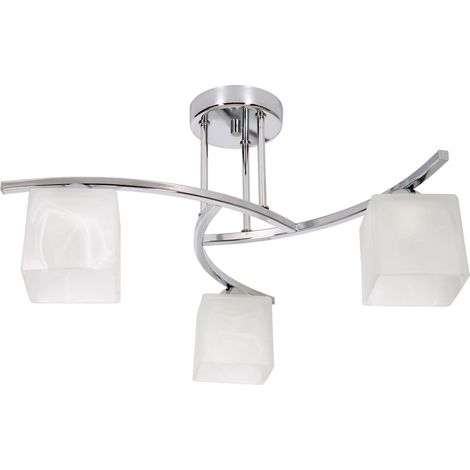 Lampada da soffitto Lampadario a sospensione in vetro cromato (1/5)