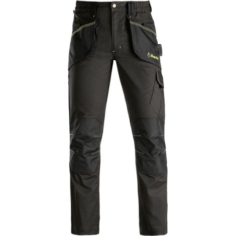 pantaloni da lavoro slick nero, tg xxxl - kapriol