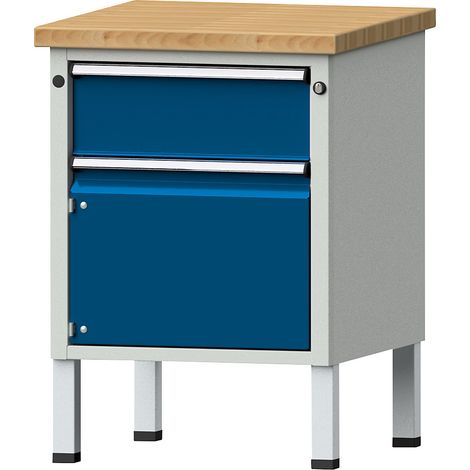ANKE, Établi compact, l x p 605 x 650 mm, 1 tiroir, 1 armoire (1/2)