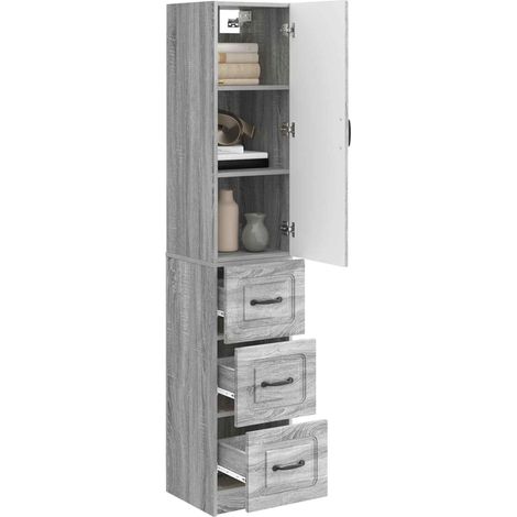Set di armadi 2 pz Sonoma grigio 33 x 34,5 x 87 cm DAS175030 (1/5)
