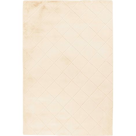 Tapis crème doux à motif gaufré tufté intérieur - 160 x 120 cm (1/5)